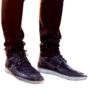 ROAN BY BEDSTÜ TOBIAS OILED SUEDE WHITE BFS MEN COLOR BLACK SIZE 9.5